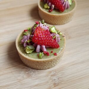 Tartaletka pistácie a malina